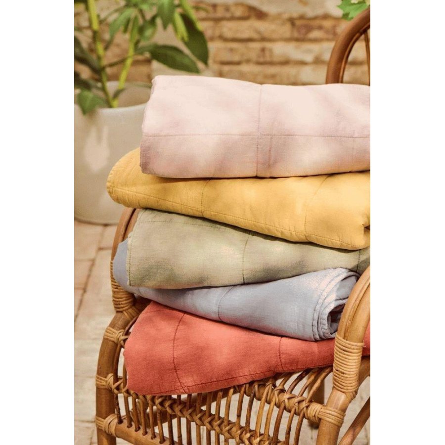 Ib Laursen Vintage Steppdecke 130x180 cm, Lemon Drop