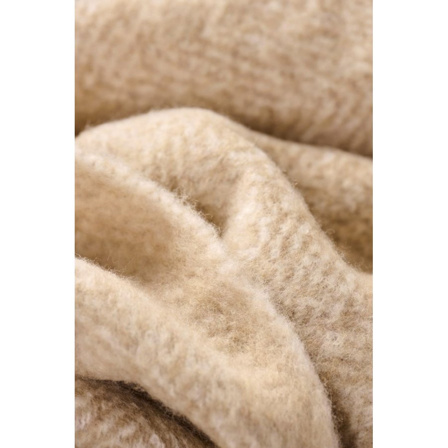 Ib Laursen Decke 130x170 cm, Sand Melange/Off White