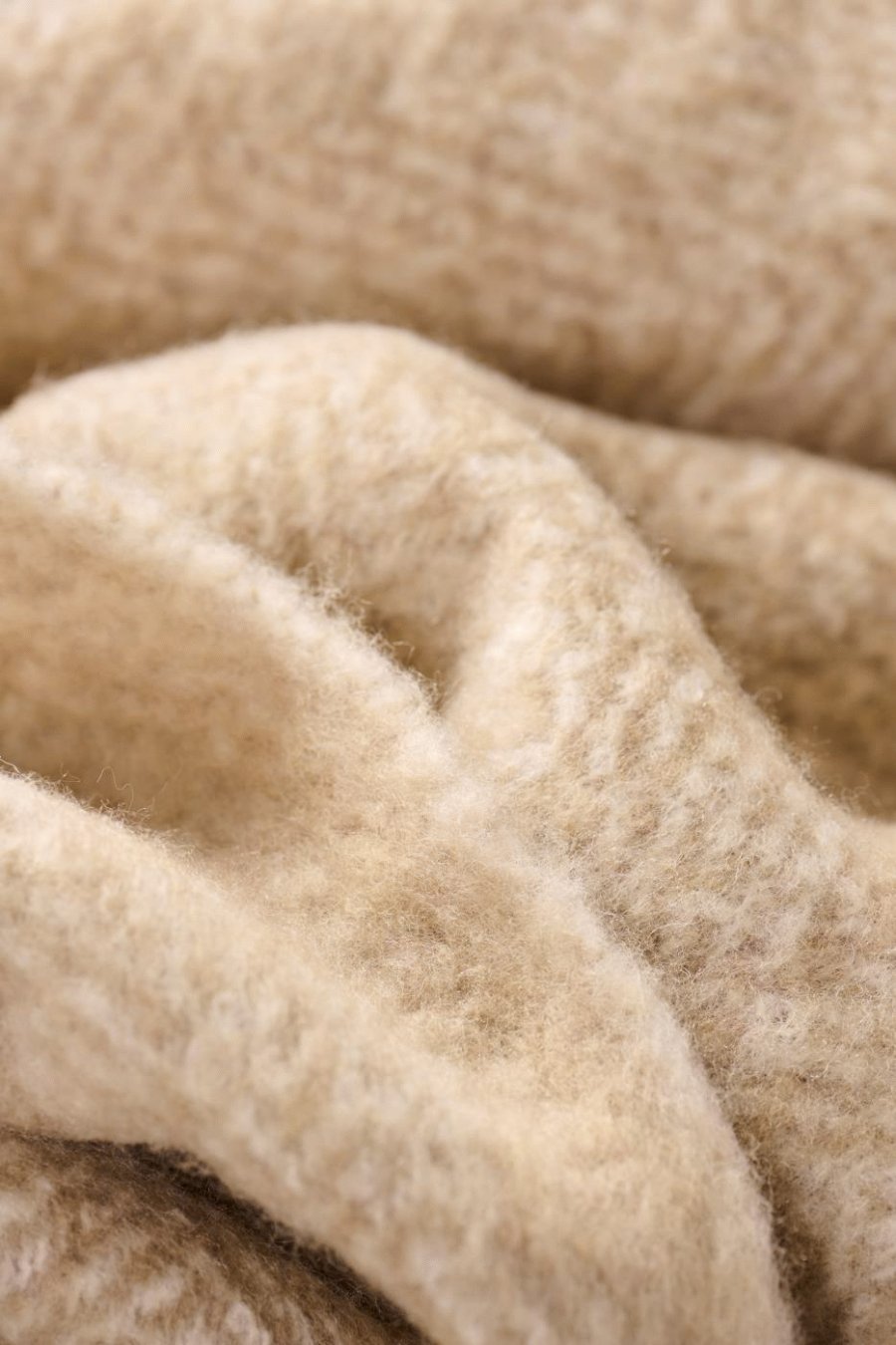 Ib Laursen Decke 130x170 cm, Sand Melange/Off White