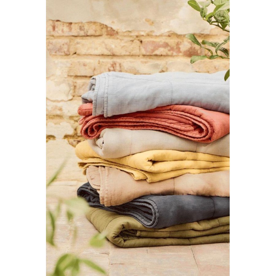 Ib Laursen Vintage Steppdecke 130x180 cm, Lemon Drop