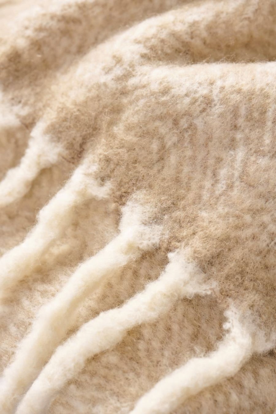 Ib Laursen Decke 130x170 cm, Sand Melange/Off White