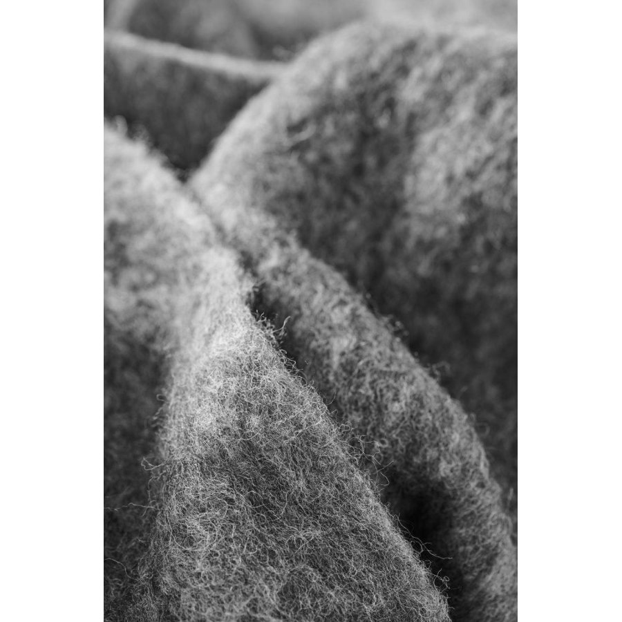 Ib Laursen Decke 130x170 cm, Anthrazit Melange/Hellgrau