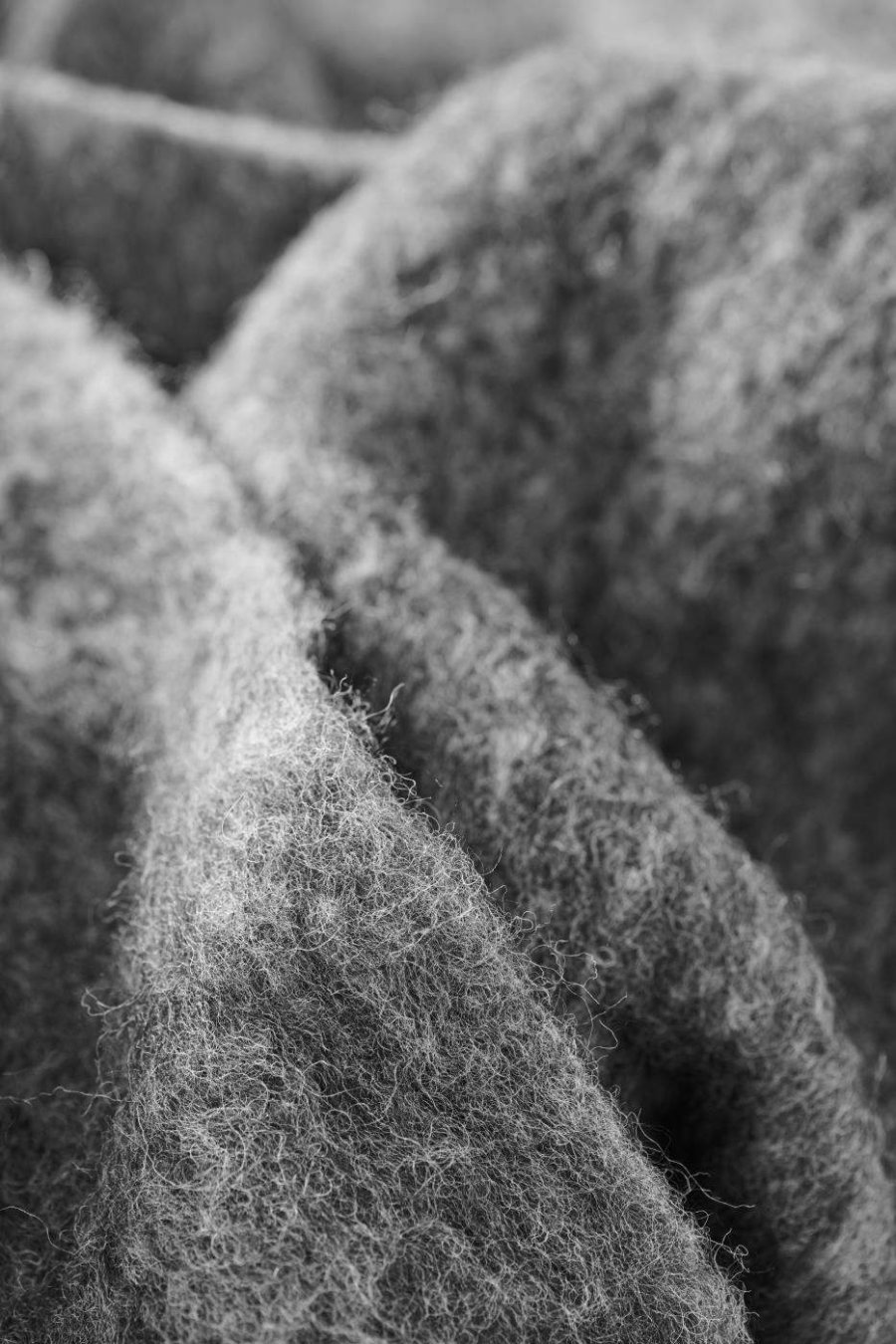 Ib Laursen Decke 130x170 cm, Anthrazit Melange/Hellgrau