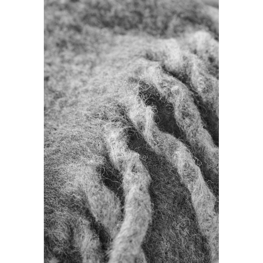 Ib Laursen Decke 130x170 cm, Anthrazit Melange/Hellgrau
