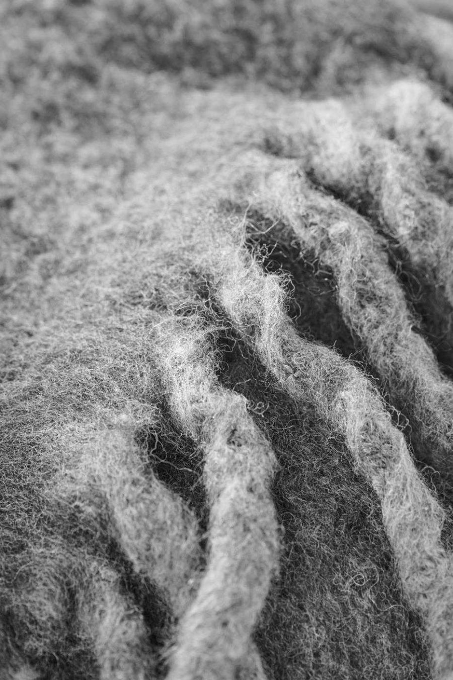 Ib Laursen Decke 130x170 cm, Anthrazit Melange/Hellgrau