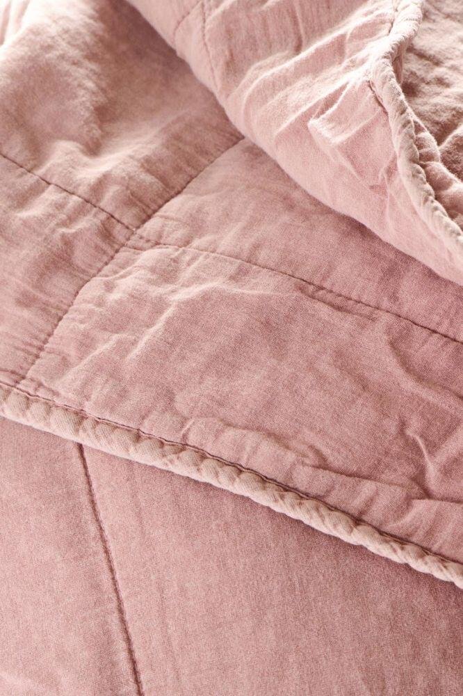 Ib Laursen Vintage Steppdecke 130x180 cm, Rose