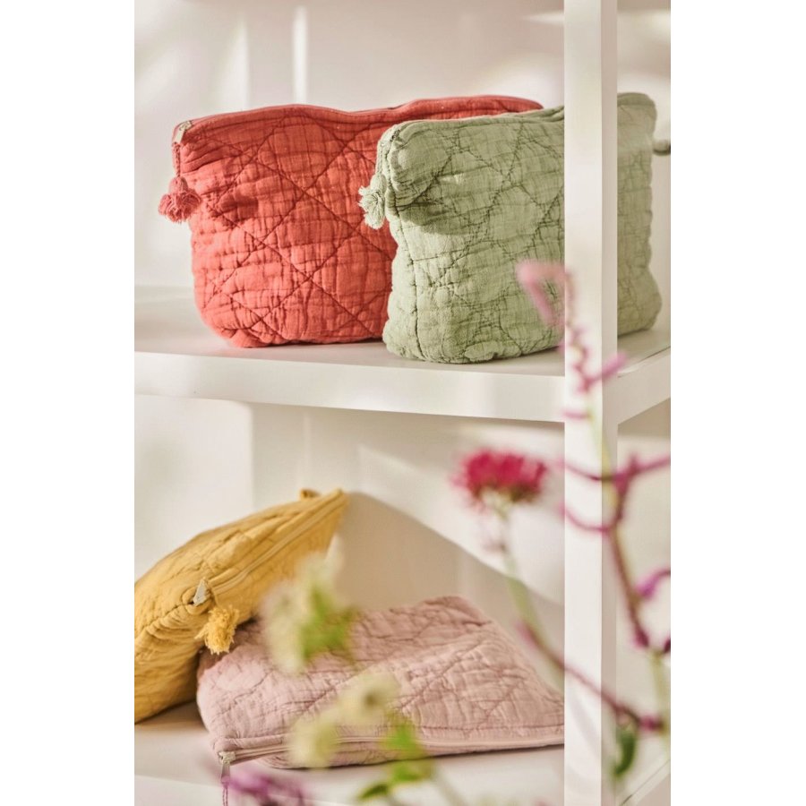 Ib Laursen Kosmetiktasche Gesteppt 28x18 cm, Lemon Drop