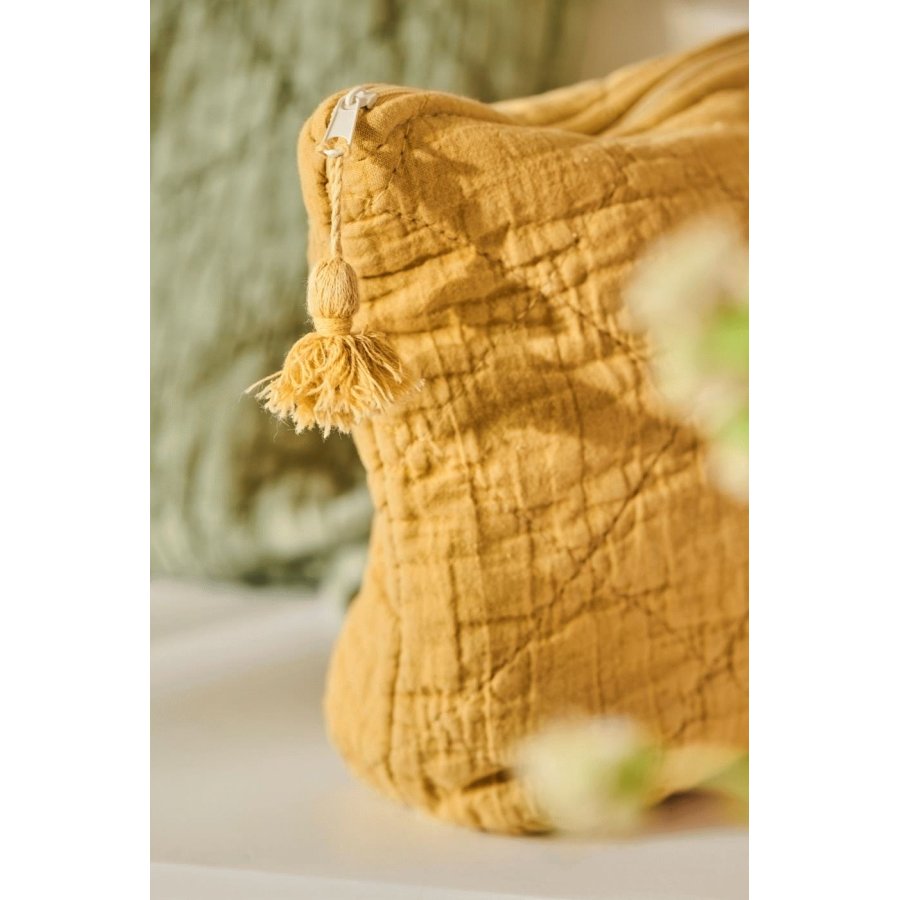 Ib Laursen Kosmetiktasche Gesteppt 28x18 cm, Lemon Drop