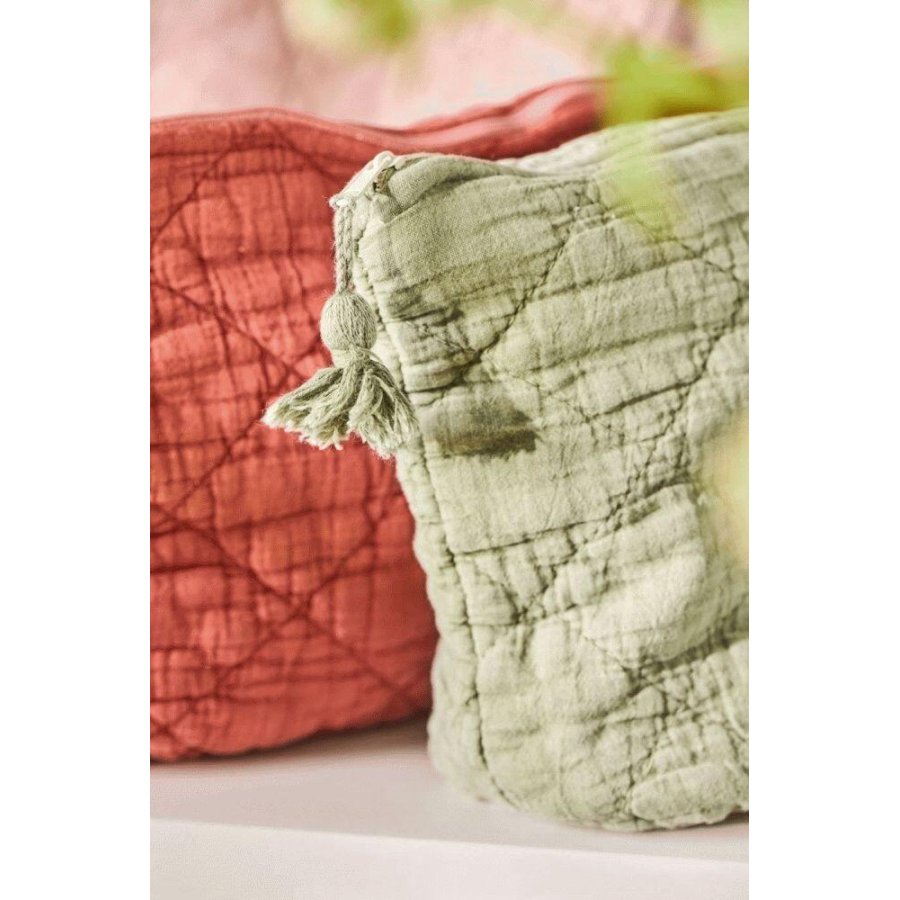 Ib Laursen Kosmetiktasche Gesteppt 28x18 cm, Pistazie