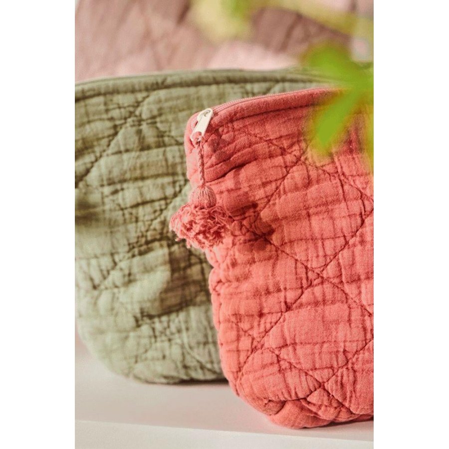 Ib Laursen Kosmetiktasche Gesteppt 28x18 cm, Melon