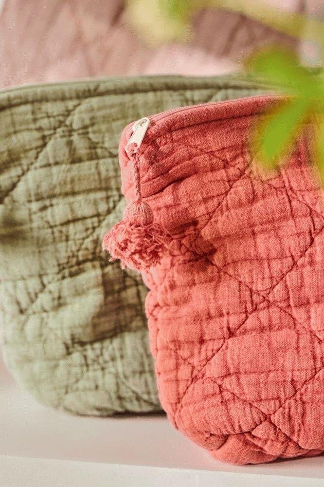 Ib Laursen Kosmetiktasche Gesteppt 28x18 cm, Melon