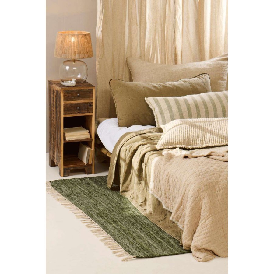 Ib Laursen Vintage Steppdecke 240x240 cm, Eucalyptus Green