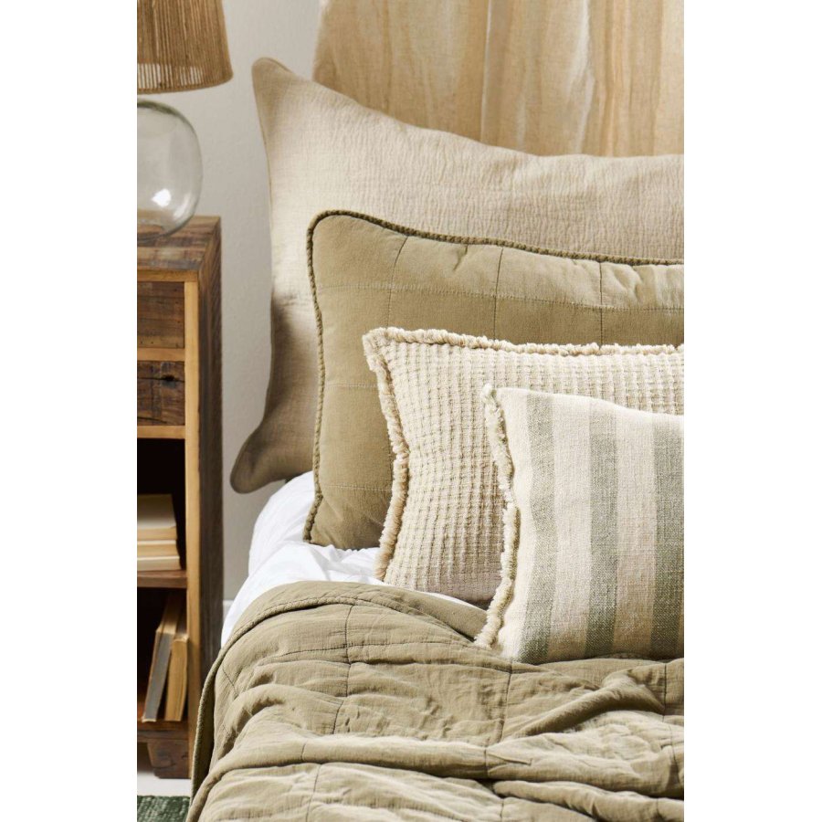 Ib Laursen Vintage Steppdecke 240x240 cm, Eucalyptus Green