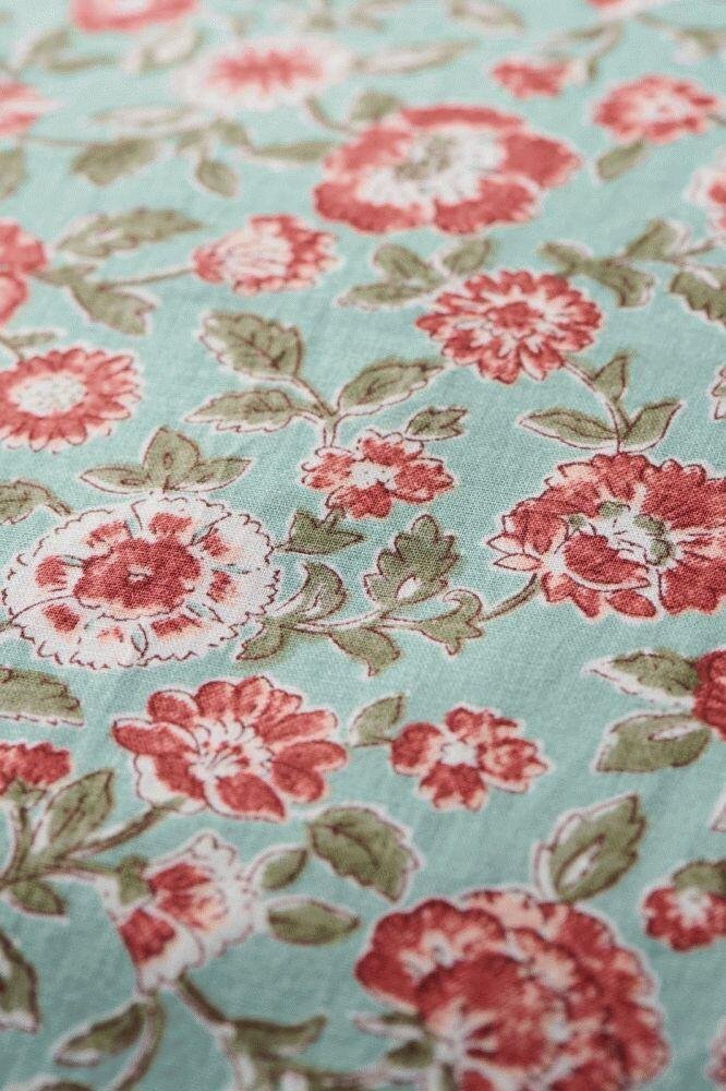 Ib Laursen Kissenbezug 60x60 cm, Gr&uuml;n/Blumig