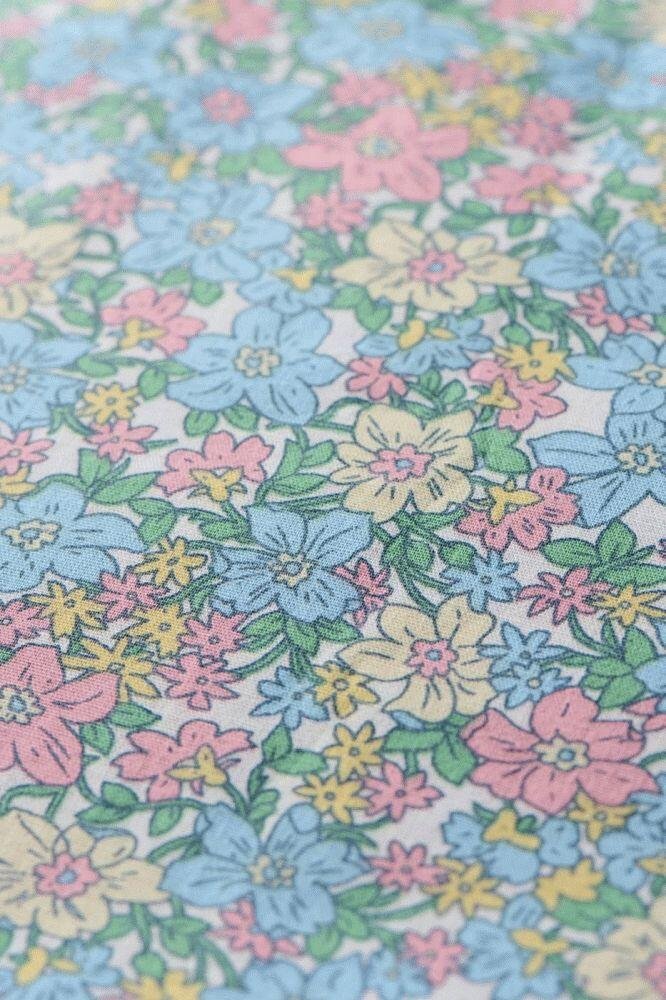 Ib Laursen Kissenbezug 60x60 cm, Hellblau/Blumenmuster