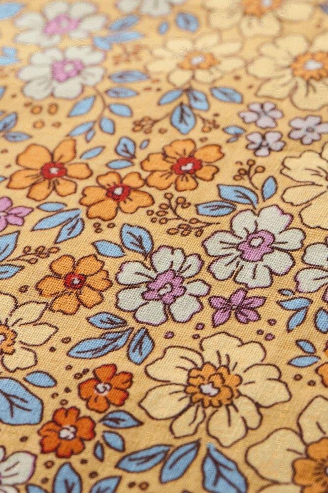 Ib Laursen Kissenbezug 60x60 cm, Gelb/Blumig