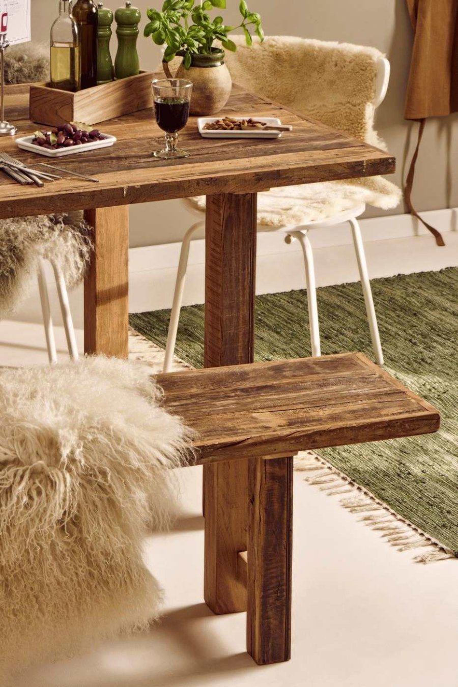 Ib Laursen Tibetisches Lammfell 50x90 cm, Butter Cream