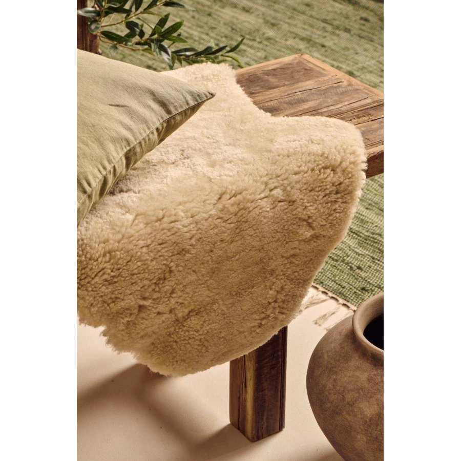 Ib Laursen Sherpa Lammfell 50x90 cm, Butter Cream