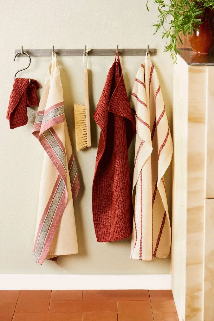 Ib Laursen Spltuch 25x25 cm, Rostfarben