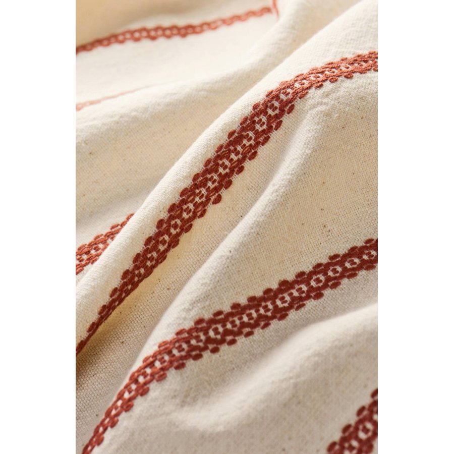 Ib Laursen Rebecca Geschirrtuch 50x70 cm, Natur/Rostfarben