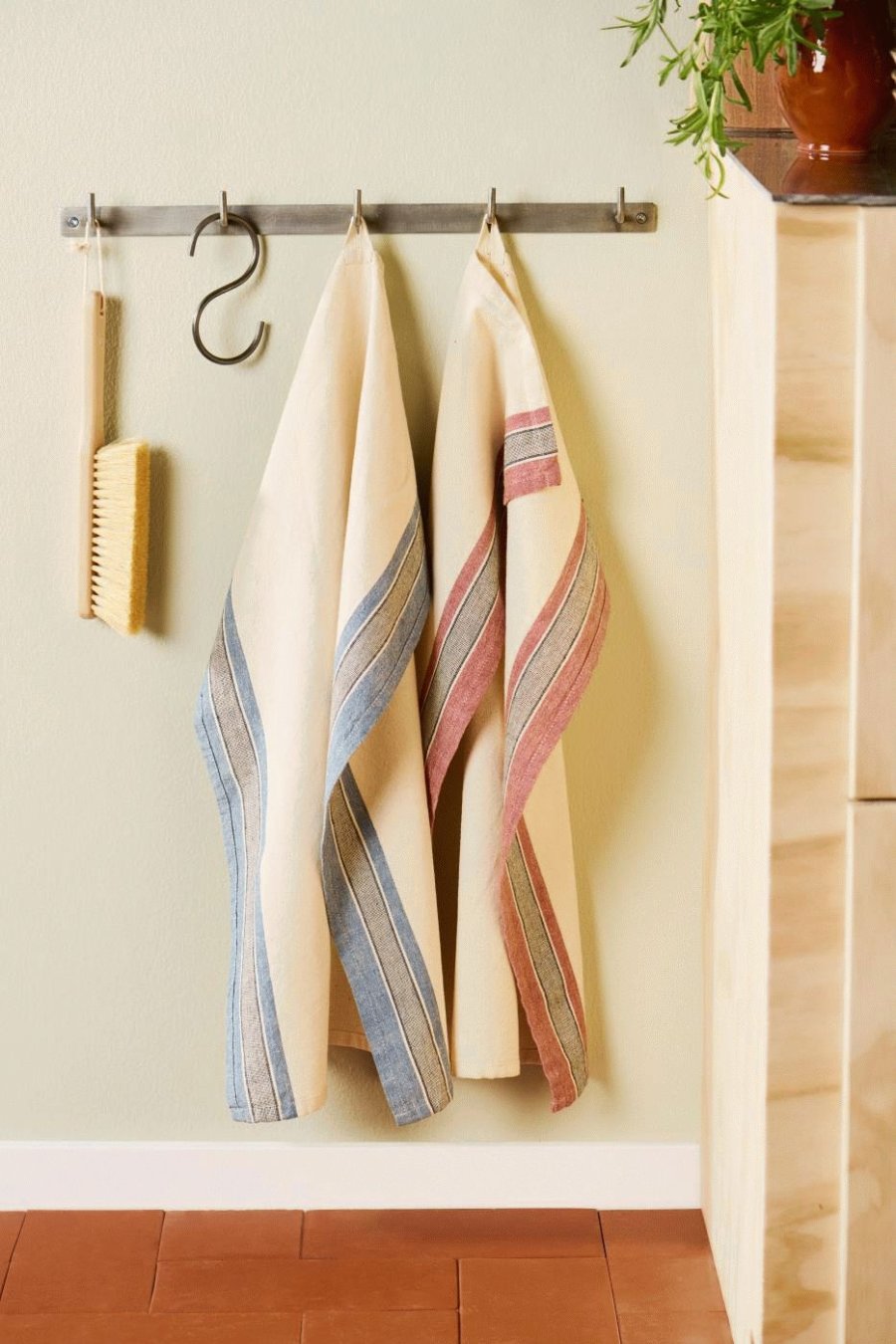 Ib Laursen Walter Geschirrtuch 50x70 cm, Natur/Rost/Grau