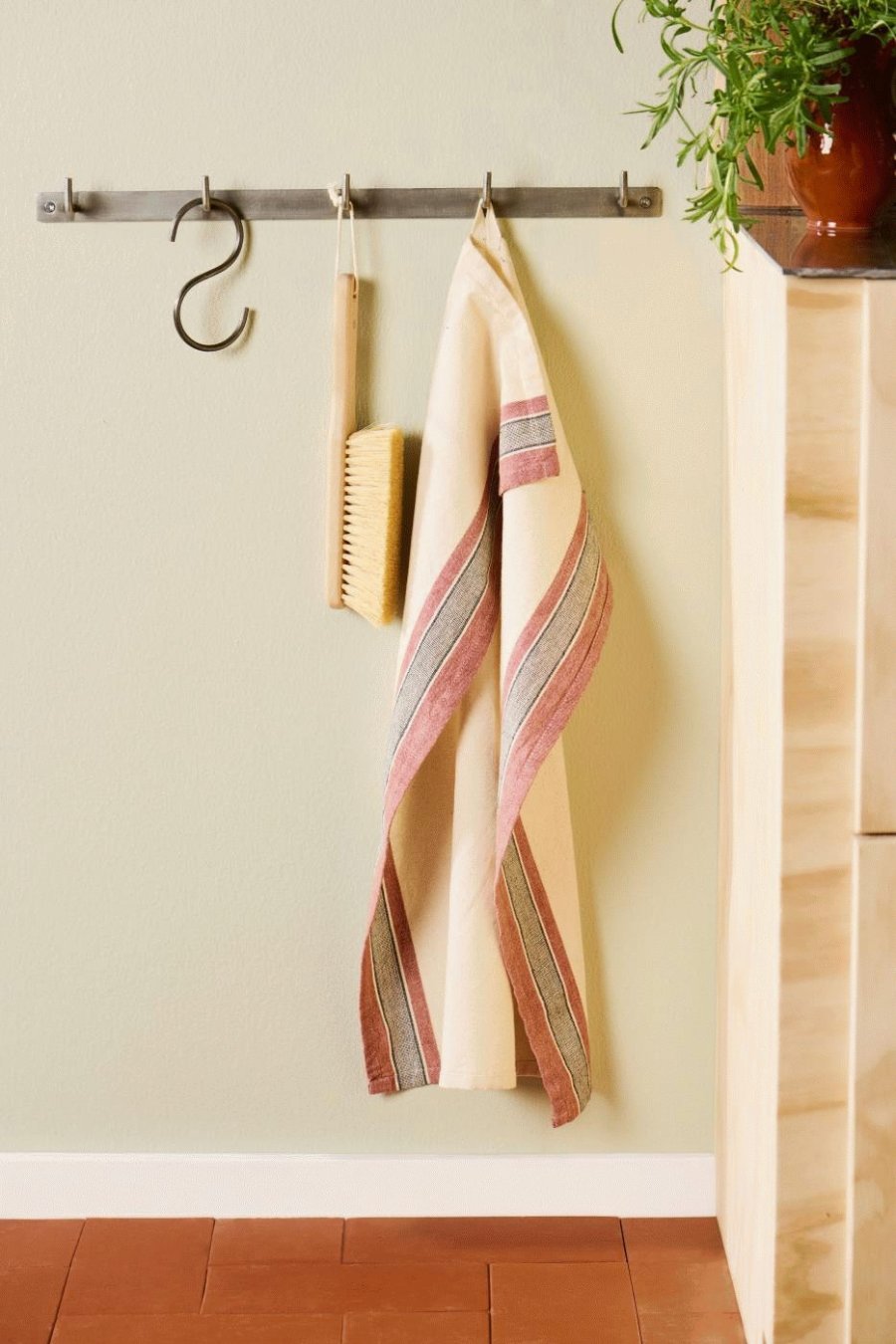 Ib Laursen Walter Geschirrtuch 50x70 cm, Natur/Rost/Grau