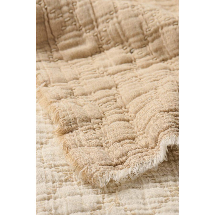 Ib Laursen Bettberwurf 240x240 cm, Natur/Off-White