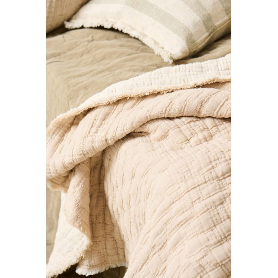 Ib Laursen Bettberwurf 240x240 cm, Natur/Off-White