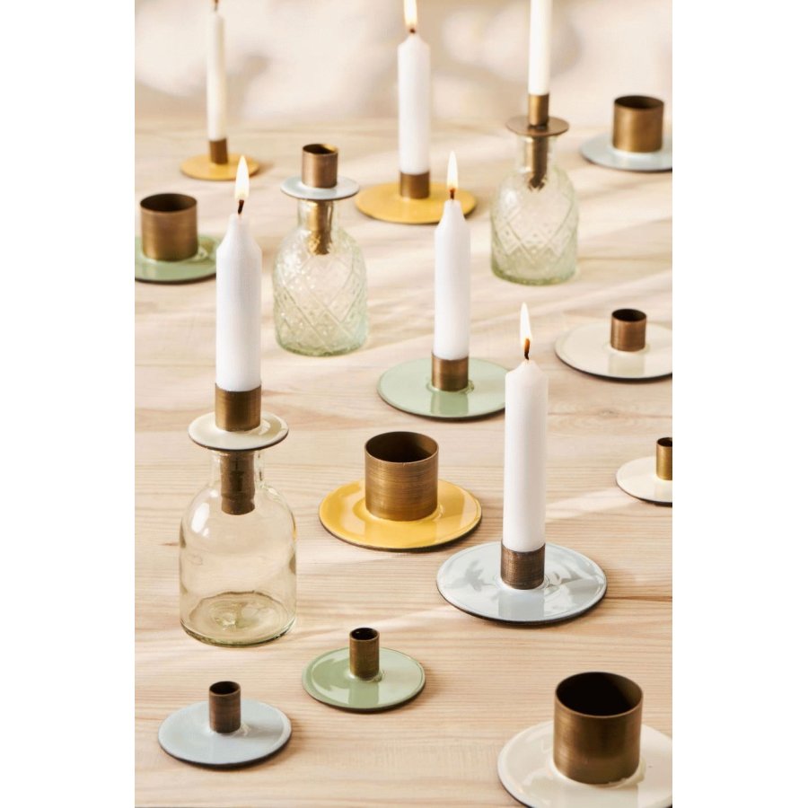 Ib Laursen Kerzenhalter H2,5 cm, Bronze/Blau