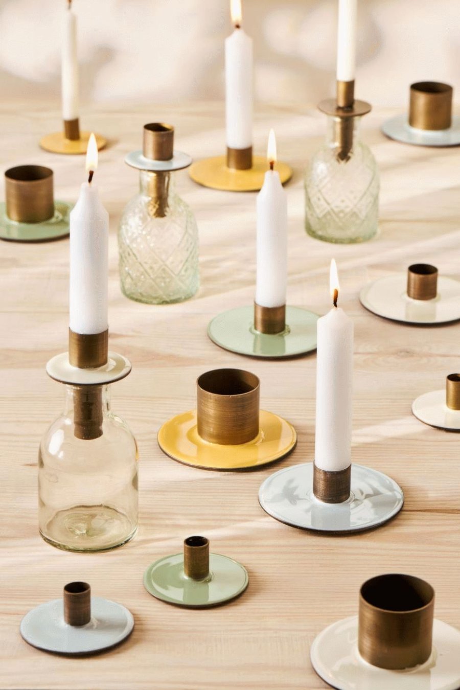 Ib Laursen Kerzenhalter H2,5 cm, Bronze/Blau