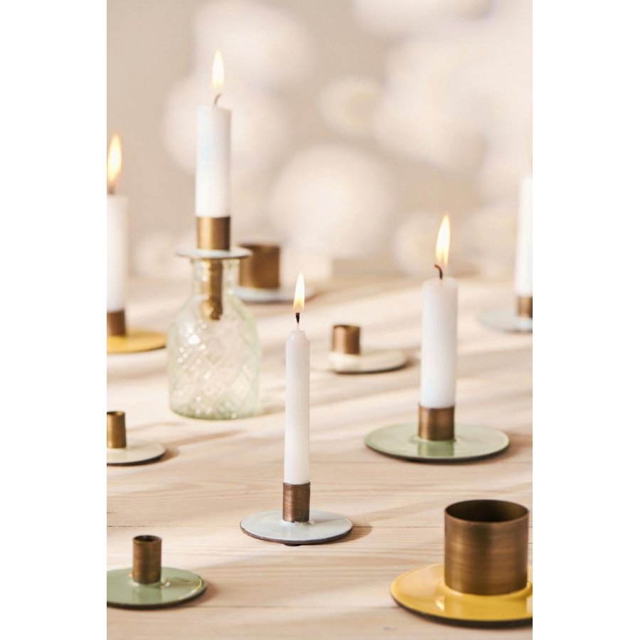 Ib Laursen Kerzenhalter H2,5 cm, Bronze/Blau