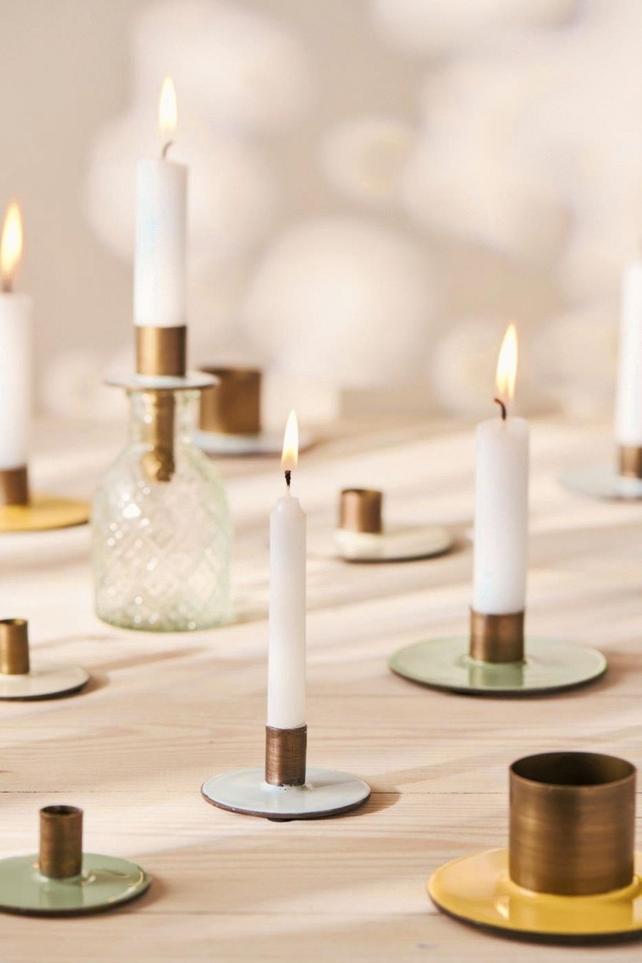 Ib Laursen Kerzenhalter H2,5 cm, Bronze/Blau