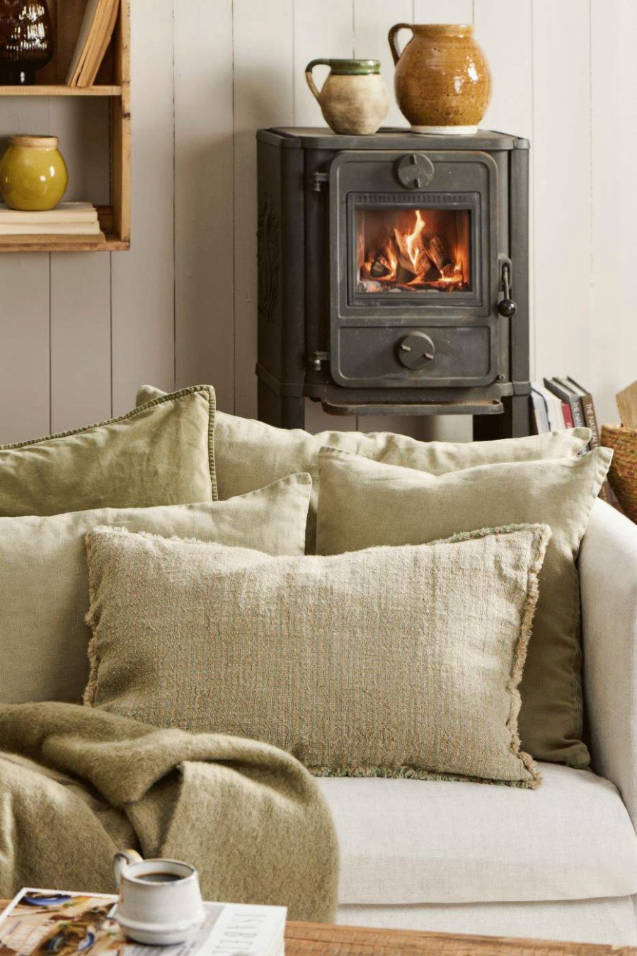 Ib Laursen Kissenbezug 40x60 cm, Natur/Staubgrn