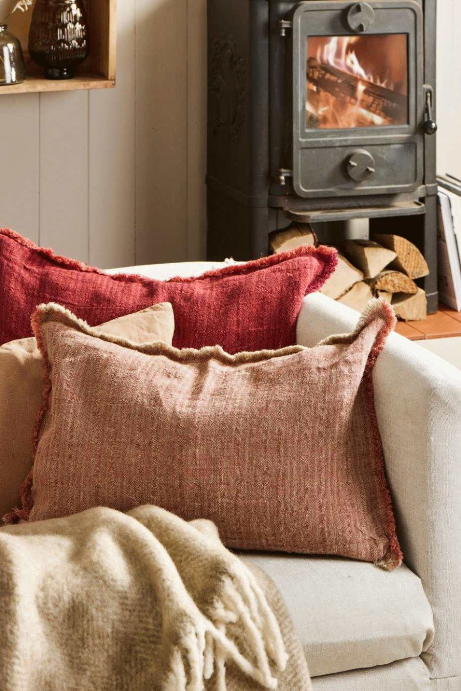 Ib Laursen Kissenbezug 40x60 cm, Natur/Malve