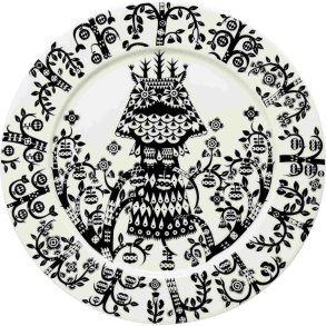 Iittala Taika Tallerken 27 cm, Sort/Hvid
