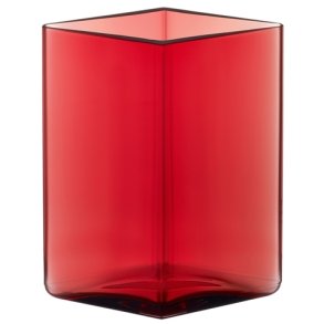 Iittala Ruutu Vase H14 cm, Cranberry