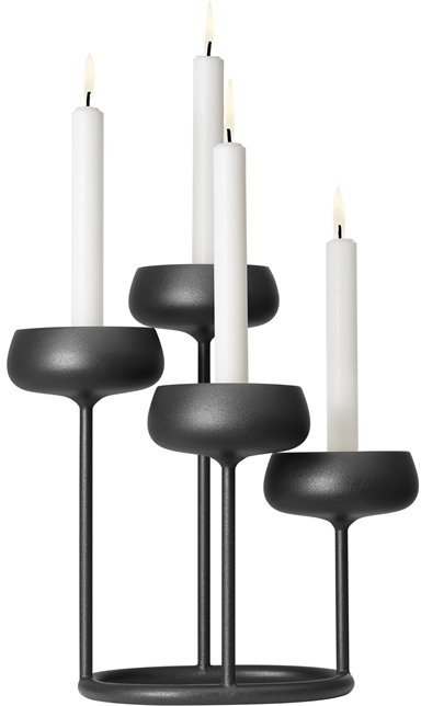 Iittala Nappula Kandelaber 25,1x26,3 cm, Mrkegr