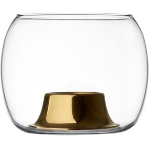 Iittala Kaasa Teelichthalter H12 cm, Klar/Rosgold