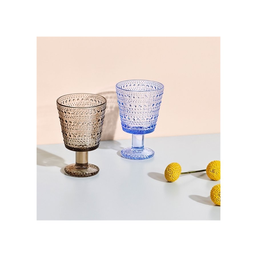 Iittala Kastehelmi Stielglas 2er Set 26 cl, Aqua