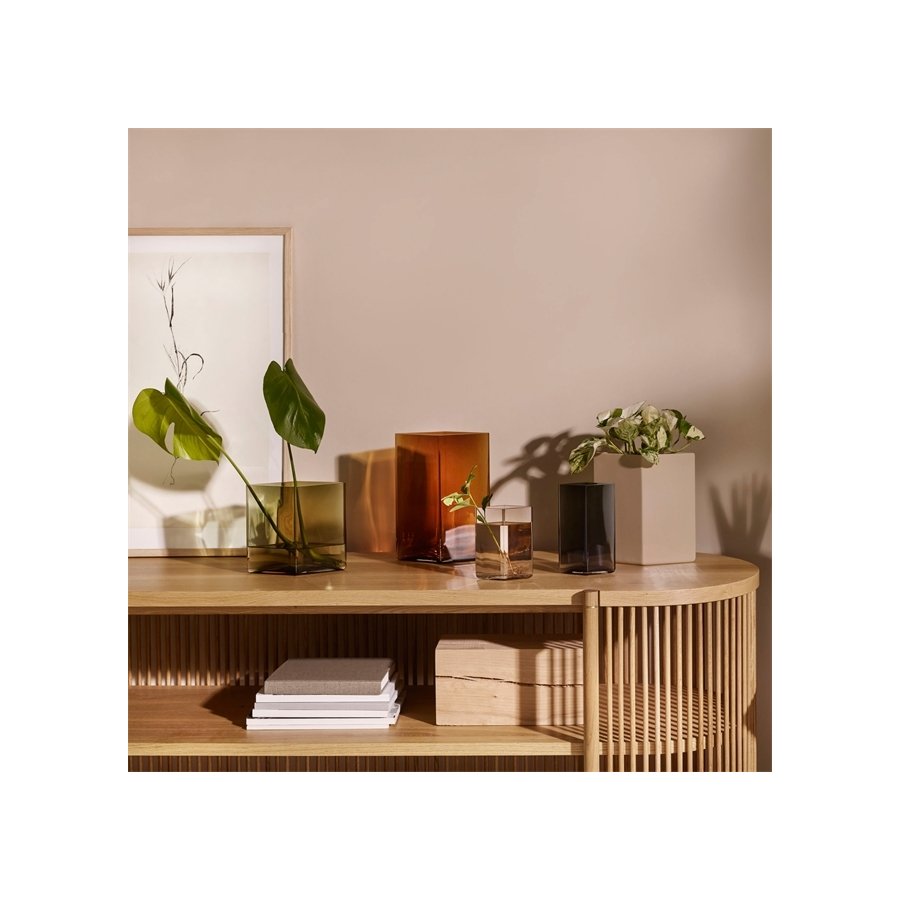 Iittala Ruutu Keramik Vase H22,5 cm, Beige