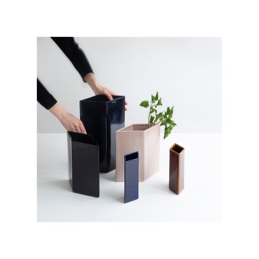 Iittala Ruutu Keramik Vase H22,5 cm, Beige