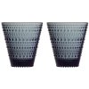 Iittala Kastehelmi Glas 2er Set, 30 cl, Dunkelgrau