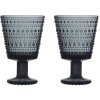 Iittala Kastehelmi Stielglas2er Set 26 cl, Dunkelgrau