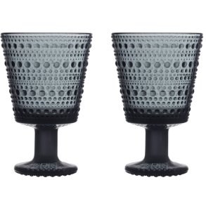 Iittala Kastehelmi Stielglas2er Set 26 cl, Dunkelgrau