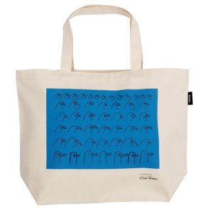 Iittala Leinentasche 50x38 cm, Vogelhaus Blau