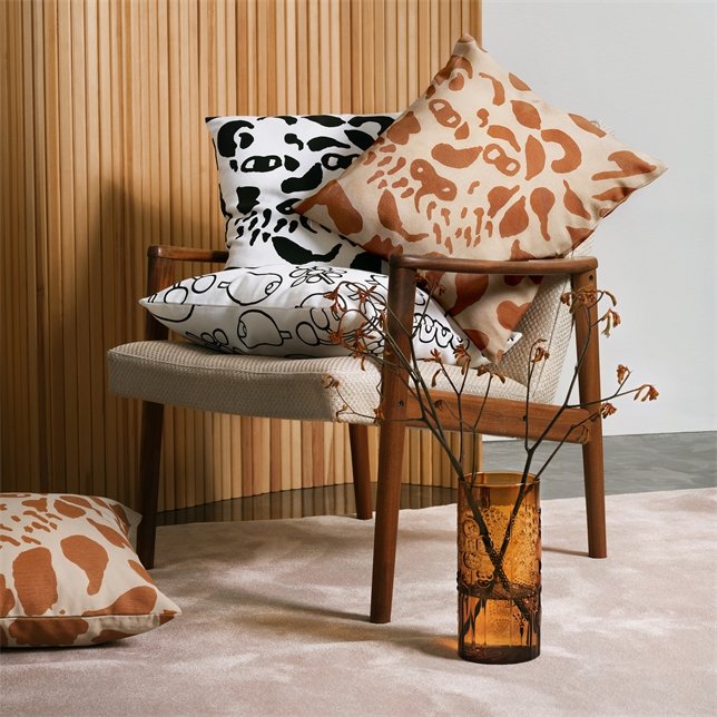 Iittala Oiva Toikka Pudebetr�k 47x47 cm, Cheetah Brun