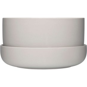 Iittala Nappula Blumentopf mit Untersetzer H13 cm, Hellgrau