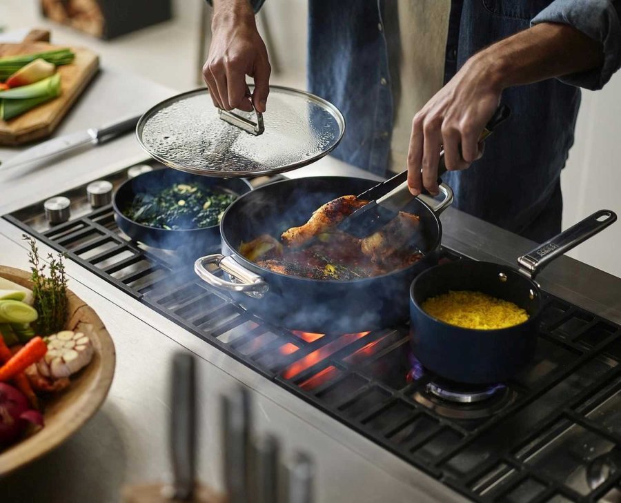 Joseph Joseph Space Non-stick Kasserolle m. L�g 1,3 L/15 cm, Midnight Blue
