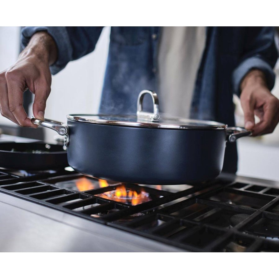 Joseph Joseph Space Non-stick Sautergryde m. L�g 4,75 L/28 cm, Midnight Blue