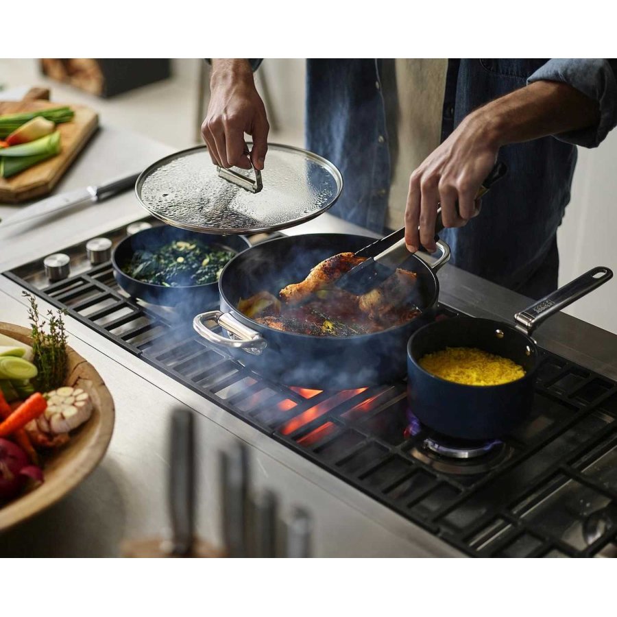 Joseph Joseph Space Non-stick Sautergryde m. L�g 4,75 L/28 cm, Midnight Blue